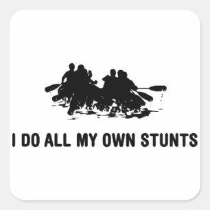 Whitewater-Flößen Quadratischer Aufkleber