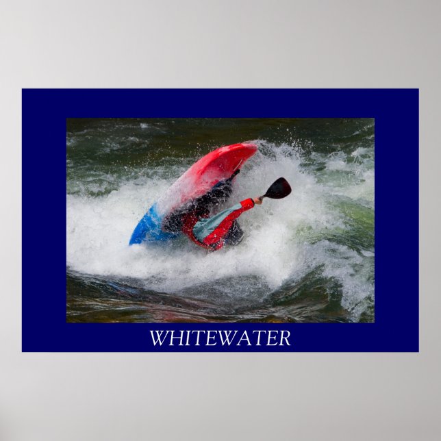 Whitewater Kayak Poster (Vorne)