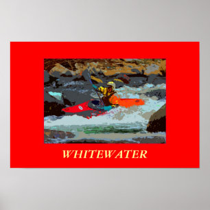 Whitewater Kayaking Foto Poster