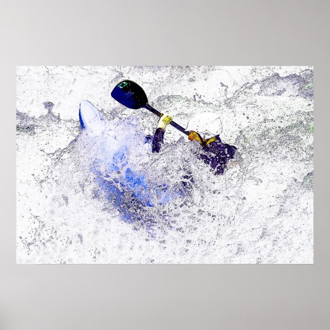 Whitewater Kayaking Poster (Vorne)