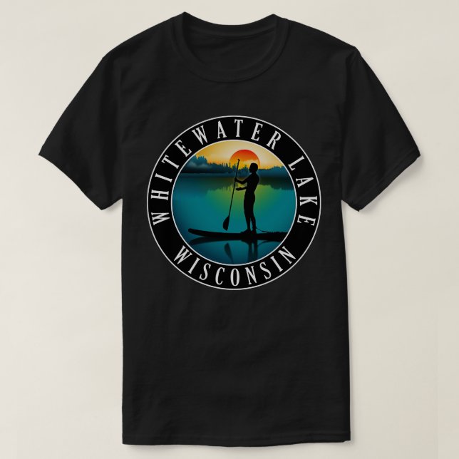Whitewater Lake Wisconsin Paddleboard T-Shirt (Design vorne)