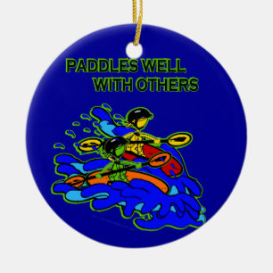 Whitewater Paddle gut mit anderen Keramik Ornament