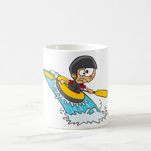 Whitewater Rafting Adventure mit Scared Boy Kaffeetasse