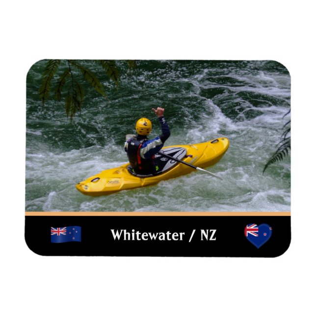 Whitewater, Rapids & River Adrenaline/Neuseeland Magnet (Horizontal)