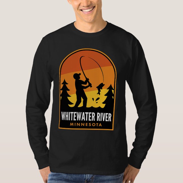 Whitewater River Minnesota Fishing T-Shirt (Vorderseite)