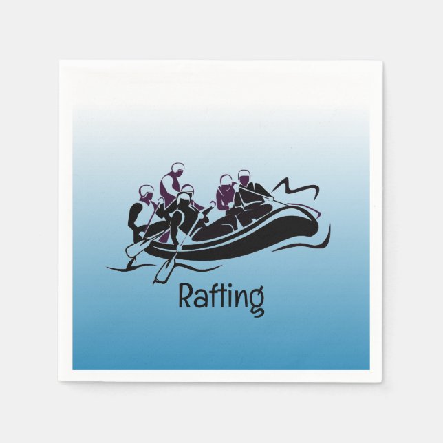 Whitewater River Rafting Design Paper Napkins Serviette (Vorderseite)