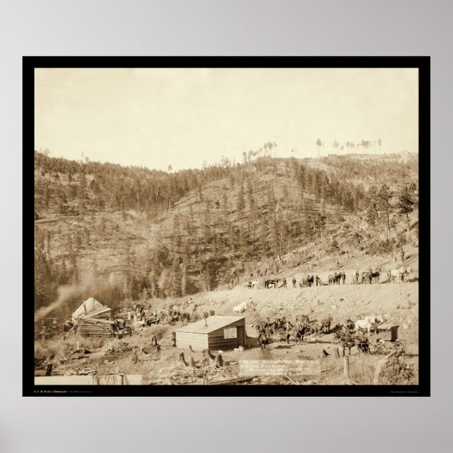 Whitewood Canyon & Wade & Jones RR SD 1890 Poster (Vorne)
