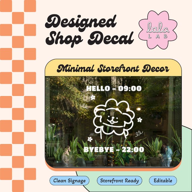 Whitewood Niedlich Pet Groomurs Window Decal Fensteraufkleber (Von Creator hochgeladen)