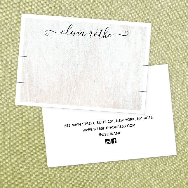 Whitewood Two Bracelet Display Calling Card Telefonnummerkarte (Von Creator hochgeladen)