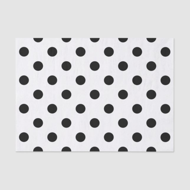 Whitground Polka Dots Design Seidenpapier (Vorderseite)