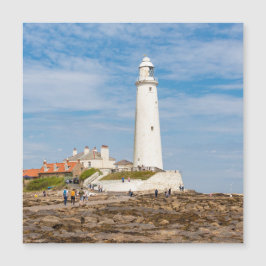 Whitley Bay lighthouse Magnetkarte