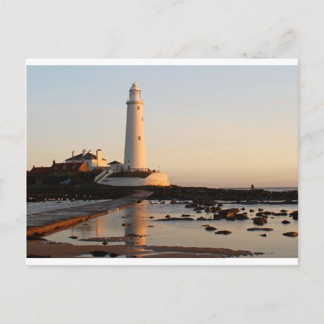 WHITLEY BAY LIGHTHOUSE POSTKARTE (Vorderseite)