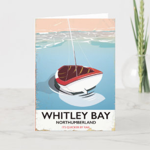 Whitley Bay Northumberland Vintage Reiseplakat Feiertagskarte