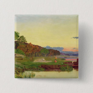 Whitlingham, Norfolk, 1860 (Öl auf Leinwand) Button