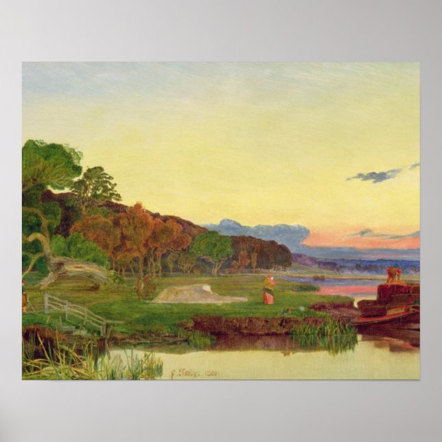 Whitlingham, Norfolk, 1860 (Öl auf Leinwand) Poster (Vorne)