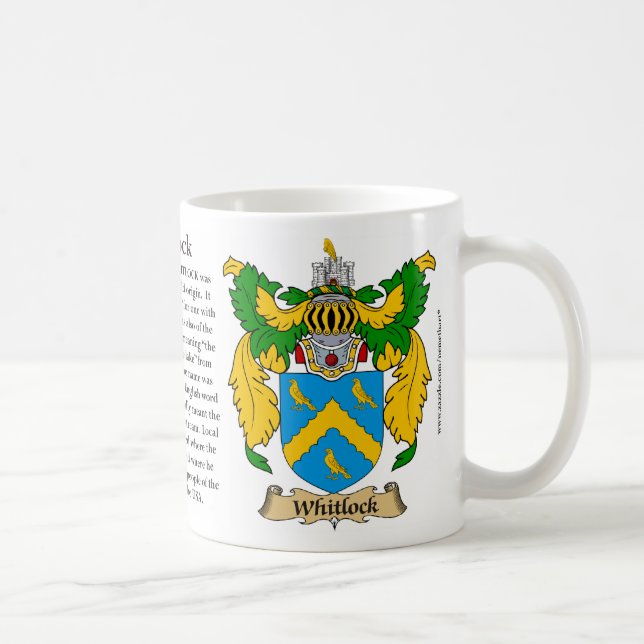 Whitlock Familien-Wappen Tasse (Rechts)