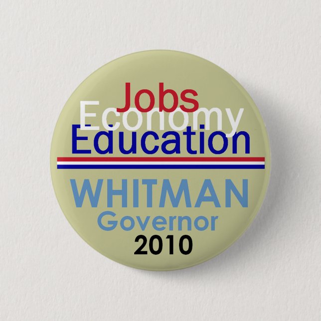WHITMAN Gouverneur-Knopf Button (Vorderseite)