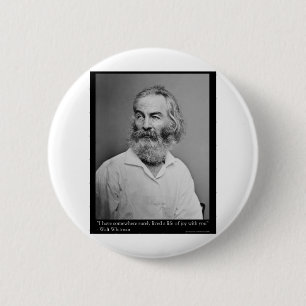 Whitman Lebensfreude Liebeszitate Geschenke T-Shir Button