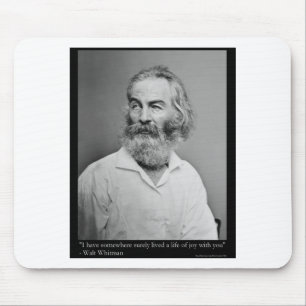 Whitman Life of Joy Liebe Zitat Geschenke T-Shirts Mousepad