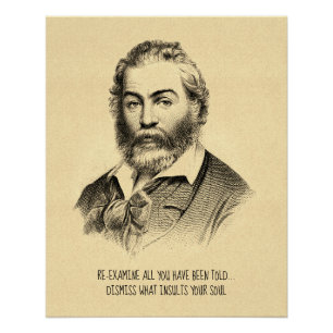 Whitman-Motivierend Zitat erneut prüfen Poster