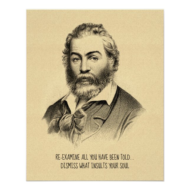 Whitman-Motivierend Zitat erneut prüfen Poster (Vorderseite)