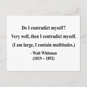 Whitman Quote 6a Postkarte