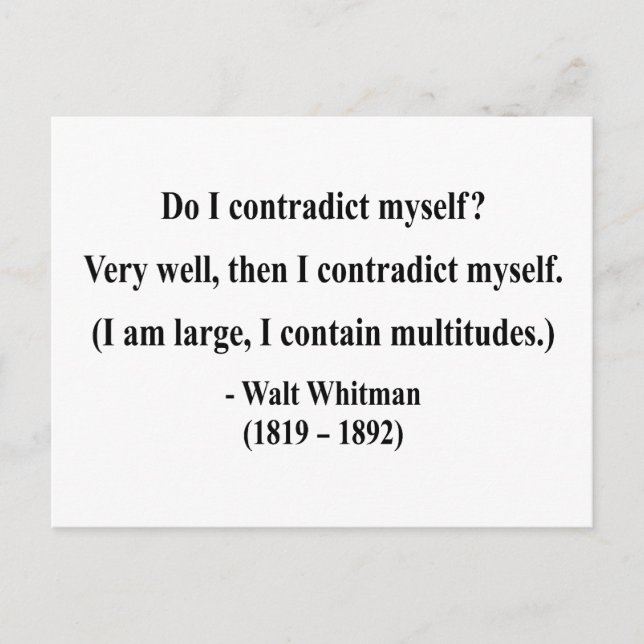 Whitman Quote 6a Postkarte (Vorderseite)