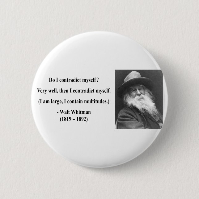 Whitman Quote 6b Button (Vorderseite)