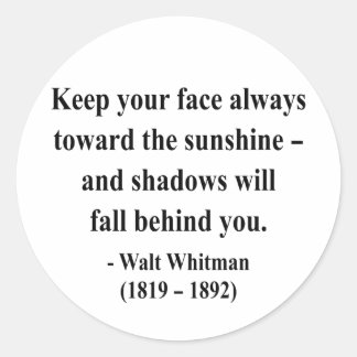Whitman Quote 7a Runder Aufkleber
