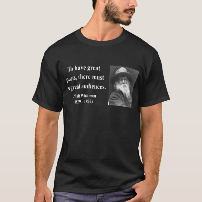 Whitman Zitat 12b T-Shirt (Vorderseite)