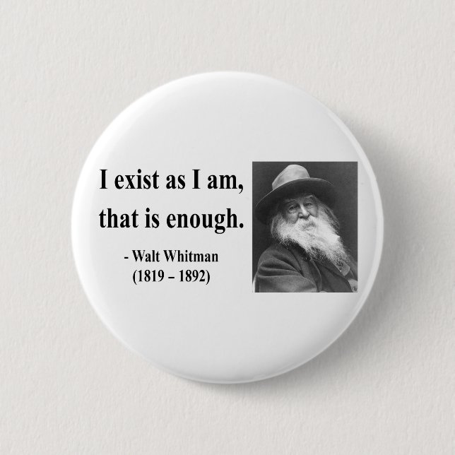 Whitman Zitat 3b Button (Vorderseite)