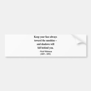 Whitman Zitat 7a Autoaufkleber