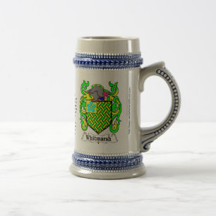 Whitmarsh Familienwappen-Keramik Stein Bierglas