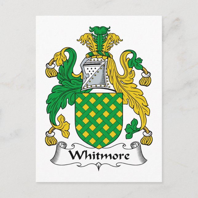 Whitmore Familienwappen Postkarte