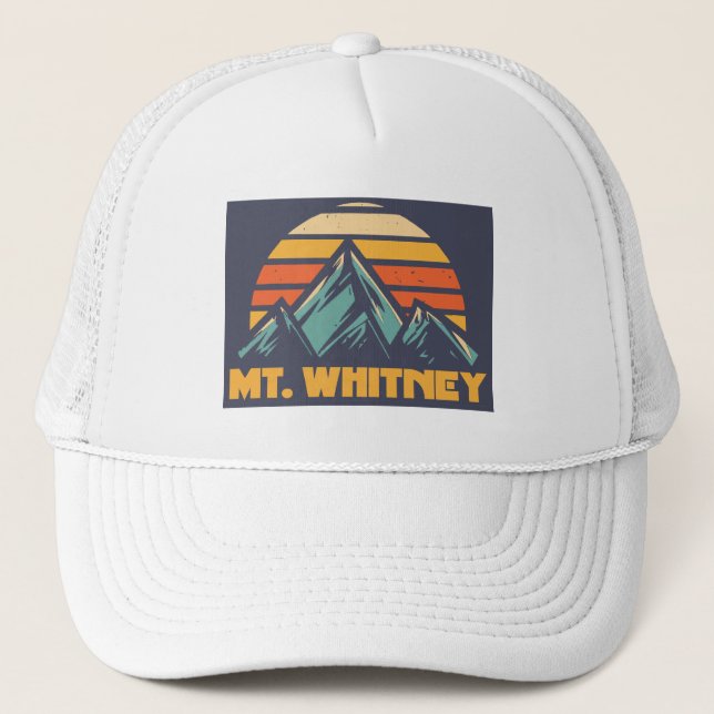 Whitney California Retro Turquoise Truckerkappe (Vorderseite)