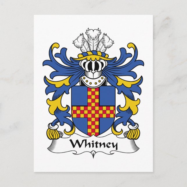Whitney Familienwappen Postkarte (Vorderseite)