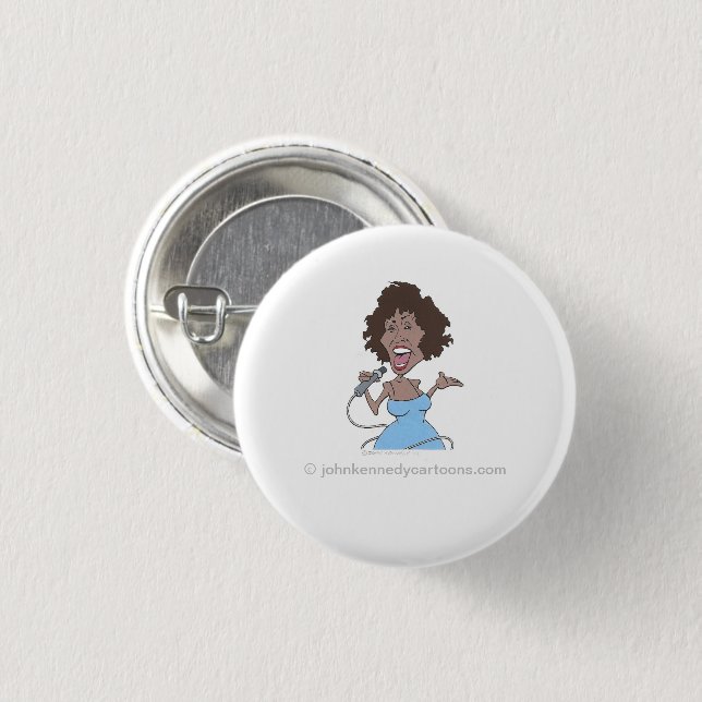 Whitney Houston Button (Vorne & Hinten)