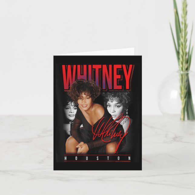 Whitney Houston Retro Foto Collage Karte (Vorderseite)