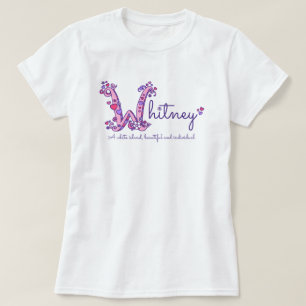 Whitney Mädchen W Namensbedeutung individuelle T-S T-Shirt