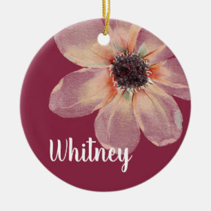 Whitney Name Baby Girls Reveal Neugeborene Blume Keramik Ornament