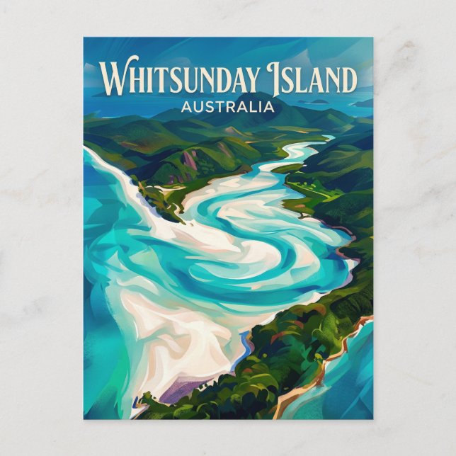Whitsunday-Insel Australien Postkarte (Vorderseite)