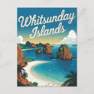 Whitsunday Island Australien Vintag Postkarte