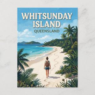 Whitsunday Island Strandspaziergang Australien Postkarte