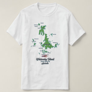 Whitsunday Islands Australia Karte Poster T-Shirt