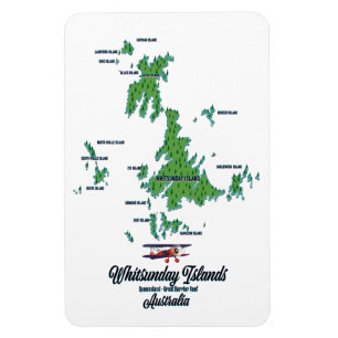 Whitsunday Islands Australia Kartenposter Magnet