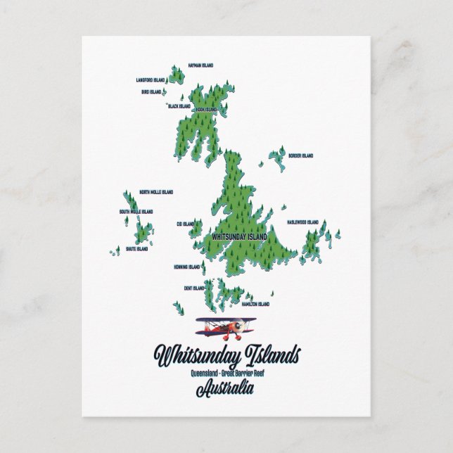 Whitsunday Islands Australia Kartenposter Postkarte (Vorderseite)