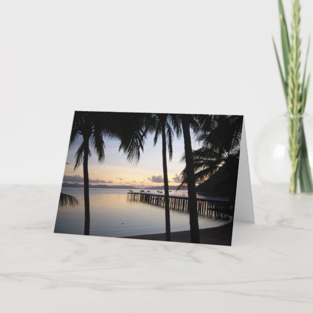 Whitsunday Islands Sunset Folded Card Karte (Vorderseite)