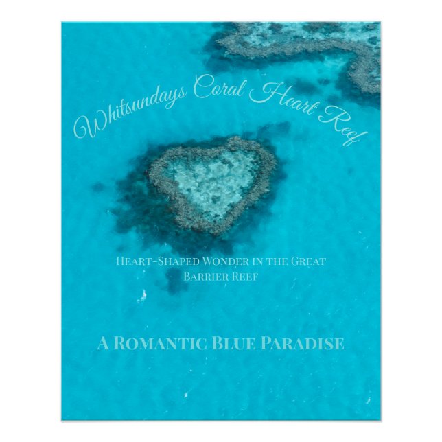 Whitsundays Coral Heart Reef – Romantic  Poster (Vorderseite)