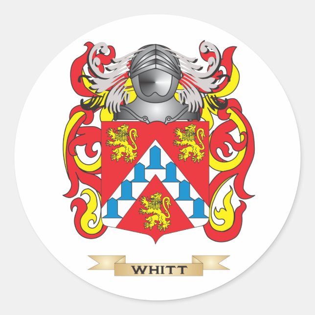 Whitt-Familienwappen (Wappen) Runder Aufkleber (Vorderseite)