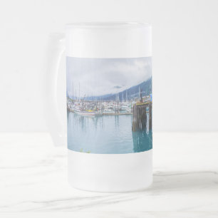 Whittier Alaska Hafen Mattierte Bier-Tasse Mattglas Bierglas